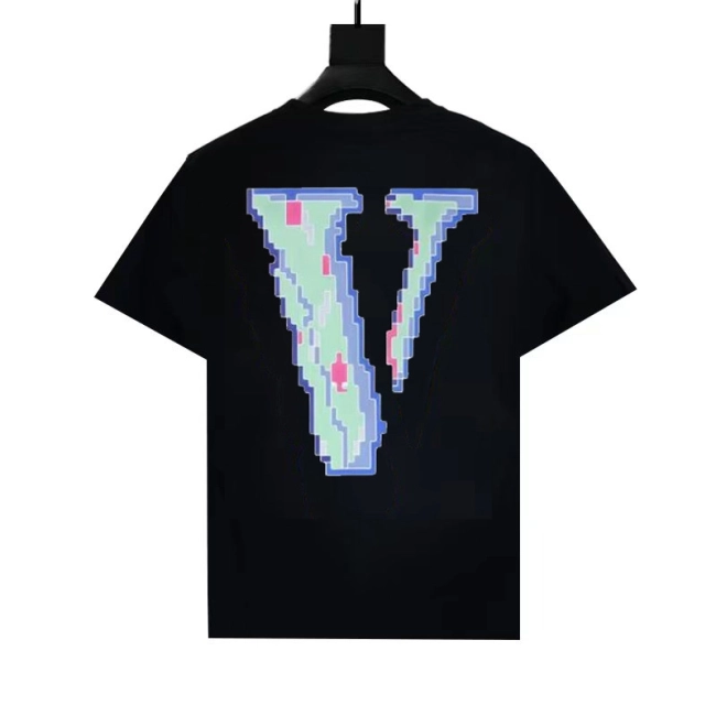 VLONE Pixel Style Letter Logo T-Shirt