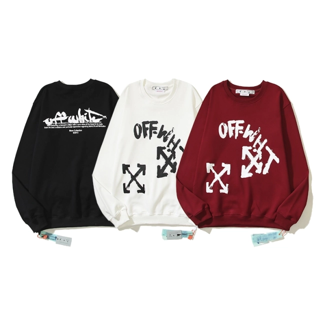 Off-White  Paint Script Logo Sweatshirt