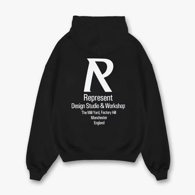 REPRESENT Studio Minimalist Logo Hoodie