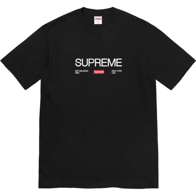 Supreme 21FW Est. 1994 Tee Letter Small Logo Short Sleeve T-Shirt