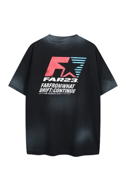 Far archive FI Racing Limited F Star Letter Print Short Sleeve T-shirt