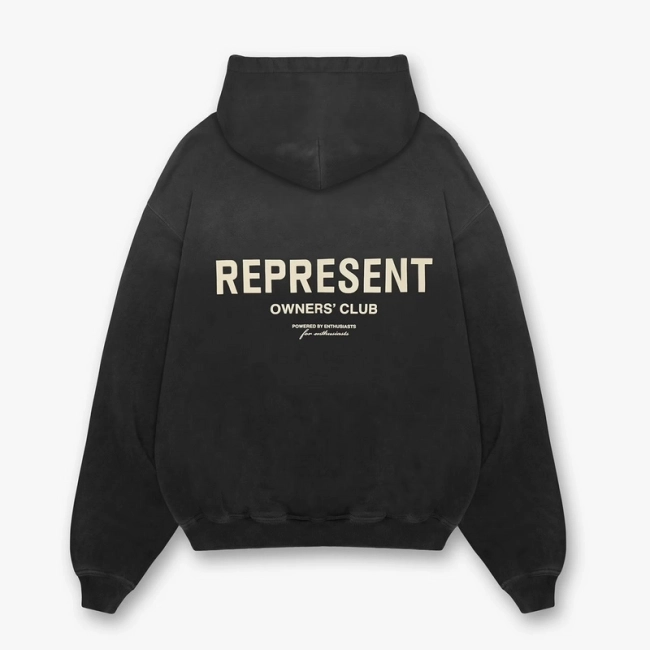 REPRESENT Spray Monkey Distressed Logo Hoodie