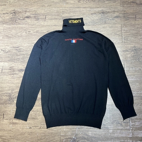 Vetements Haute Couture Logo Turtleneck Sweater