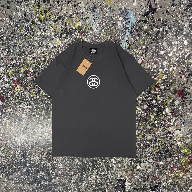 Stüssy Small Logo Collaboration Print Round Neck T-shirt