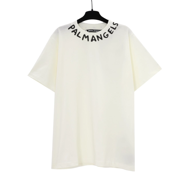 Palm Angels White t-shirt with contrasting logo