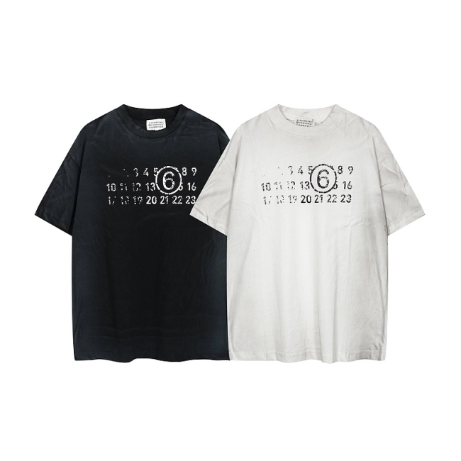 Maison Margiela Distressed Logo Print T-shirt