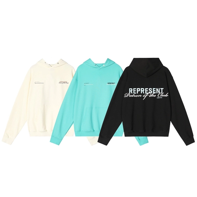 REPRESENT Autumn Winter Logo Print Hoodie