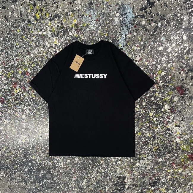 Stüssy Reflective Letter Print Short Sleeve T-shirt