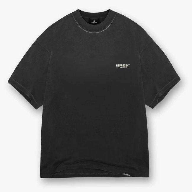 REPRESENT Classic Logo Distressed T-Shirt