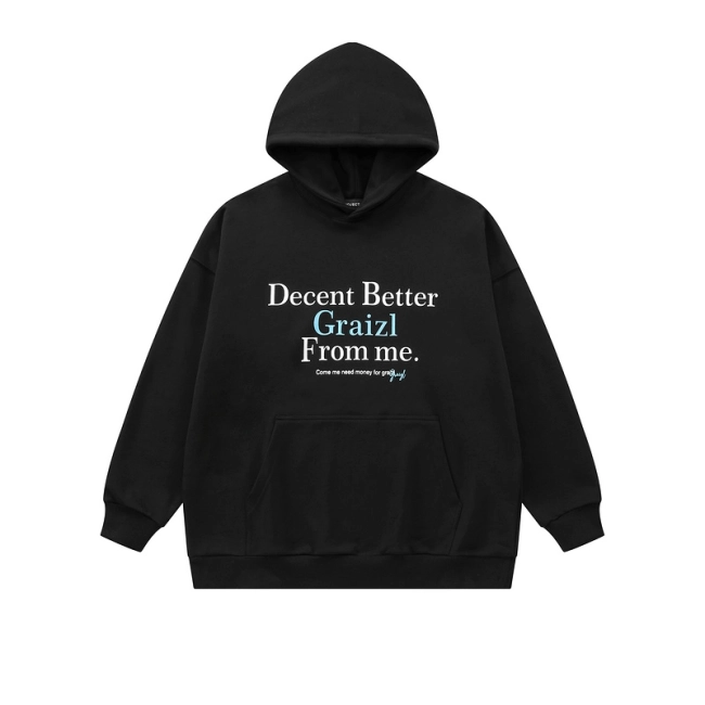 Grailz From Me Letter Print Hoodie