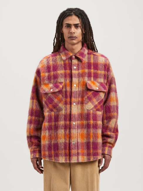 Brushed Wool Check Oveshirt