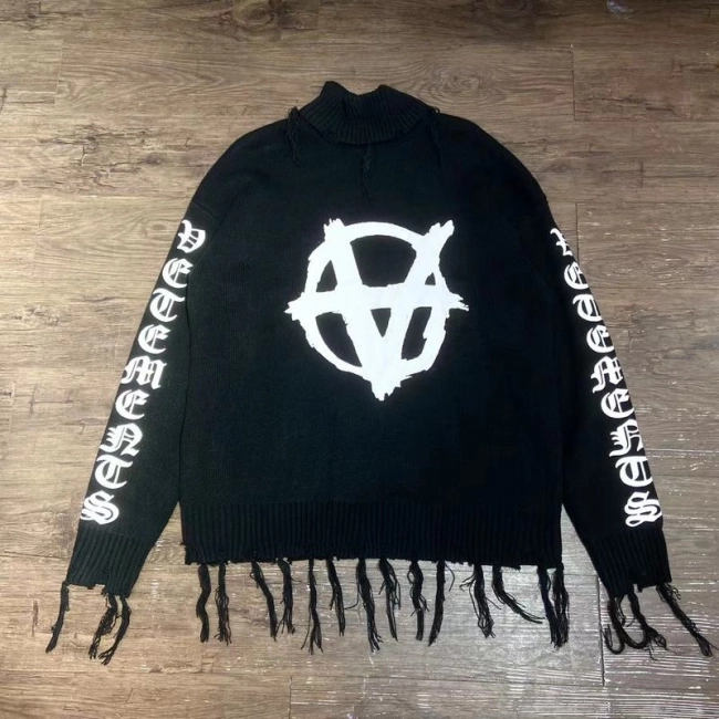 Vetements Destroyed Anarchy Sweater